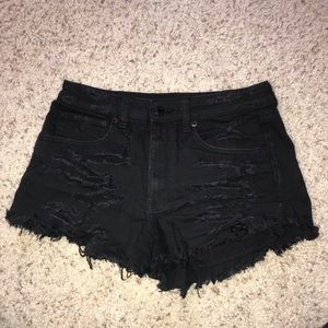 American Eagle Stretch Black Shorts